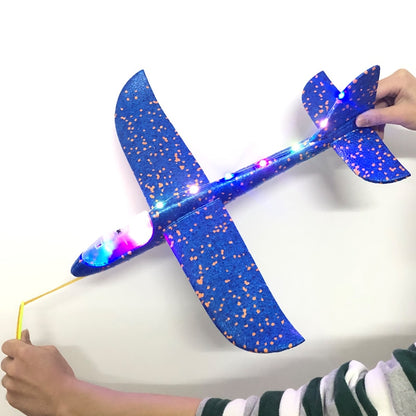 50CM Big LED Flash Foam Plane Glider Hand Throw Light