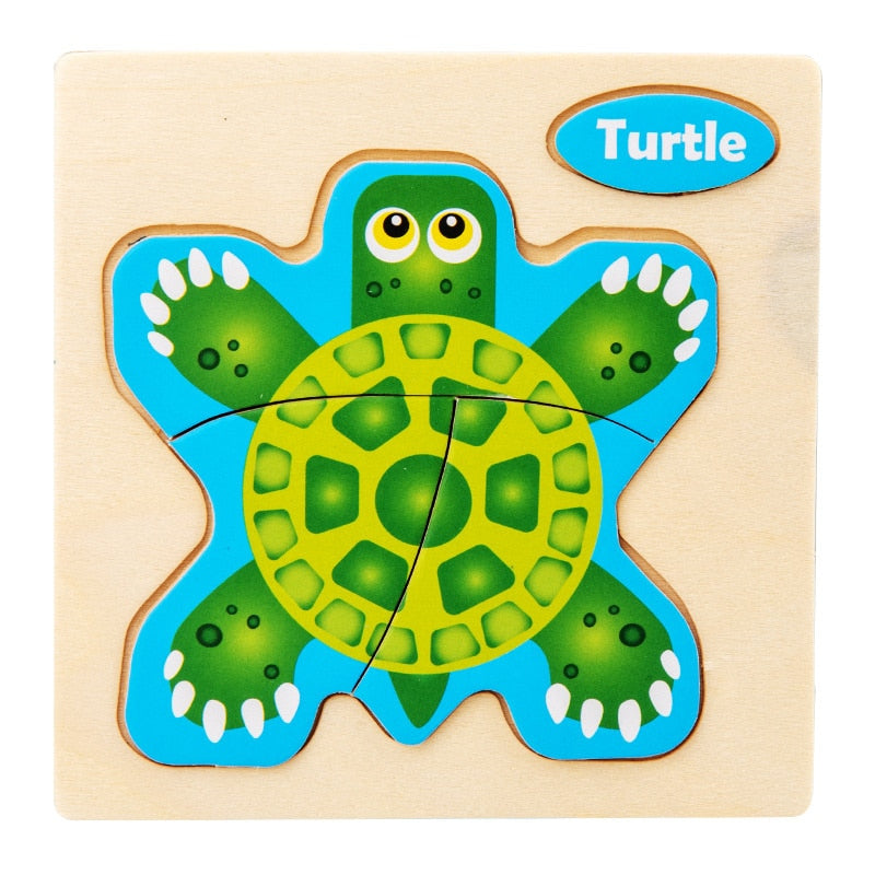 Wooden Puzzle Cartoon Animal Traffic