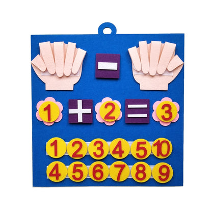 Felt Montessori Math Toy Children Finger Numbers