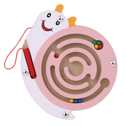 Children Magnetic Maze Toy Kids Wooden Puzzle