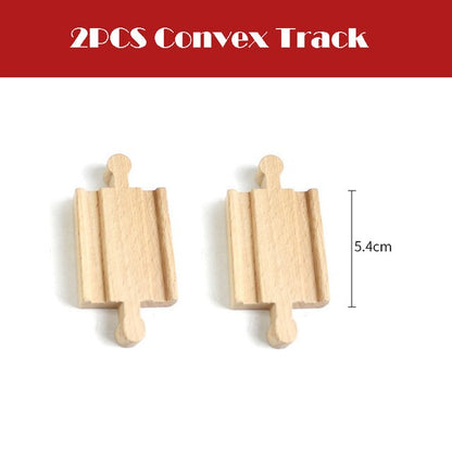 Beech wooden railway track accessories