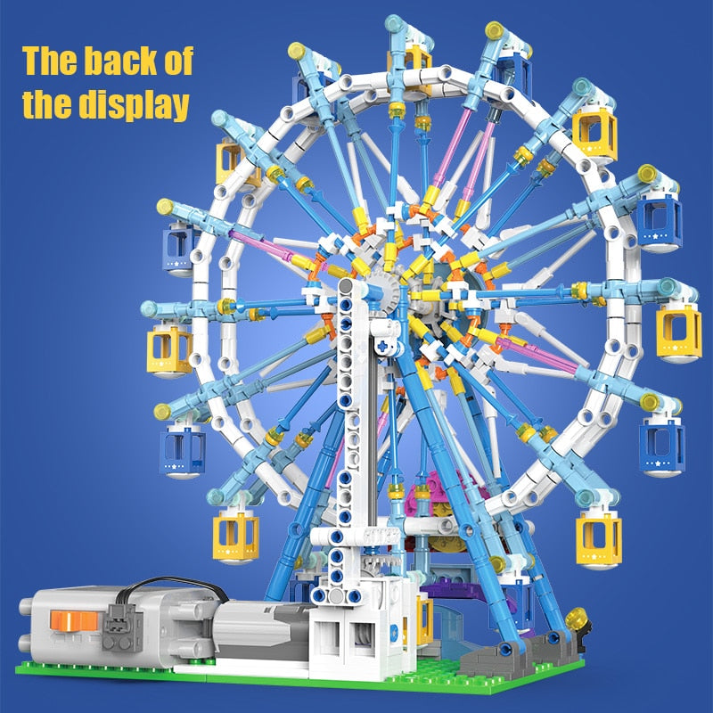 City Friends MOC Rotating Ferris Wheel Building Blocks