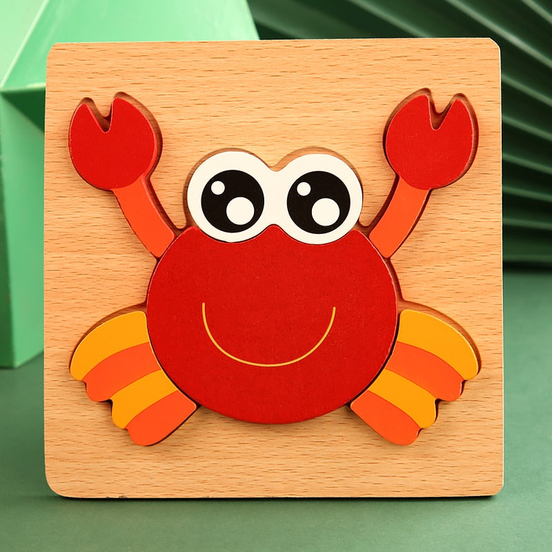 High Quality 3D Wooden Puzzles Educational Cartoon