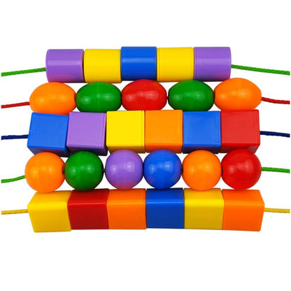 Toys Geometric figure beads Stringing Threading Beads Game