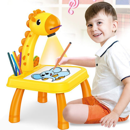 Children LED Projector Drawing Board Kids