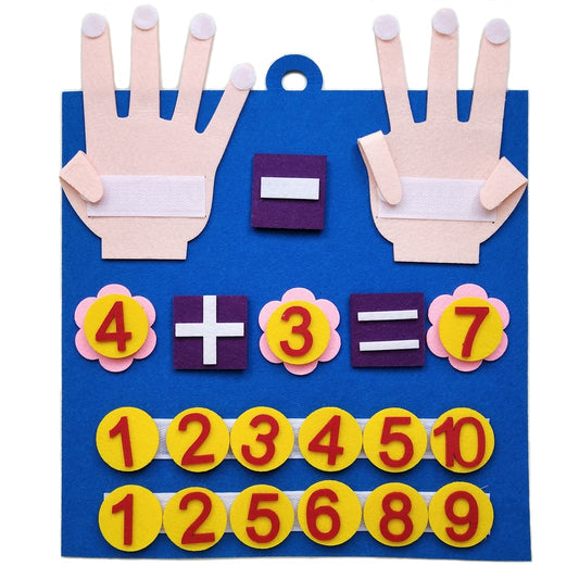 Felt Montessori Math Toy Children Finger Numbers