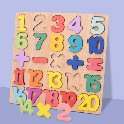 Wooden 3D Puzzle Toy Kids English Alphabet