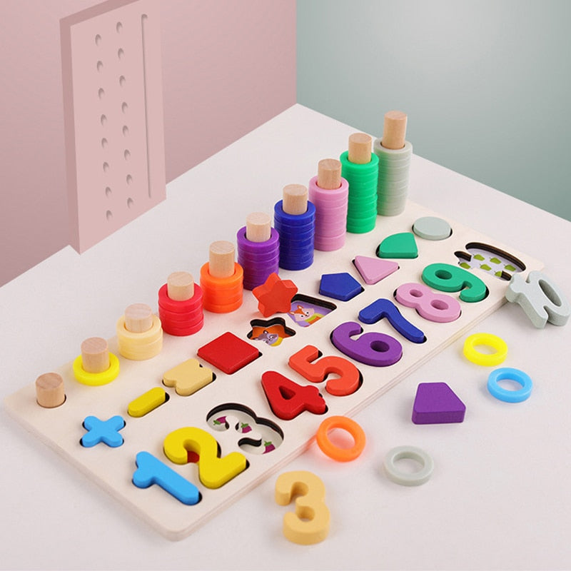 Montessori Educational Wooden Math Toys Children