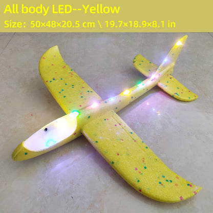 50CM Big LED Flash Foam Plane Glider Hand Throw Light