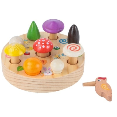 Montessori Toys for  Baby Pull Carrot Set Wooden Toy