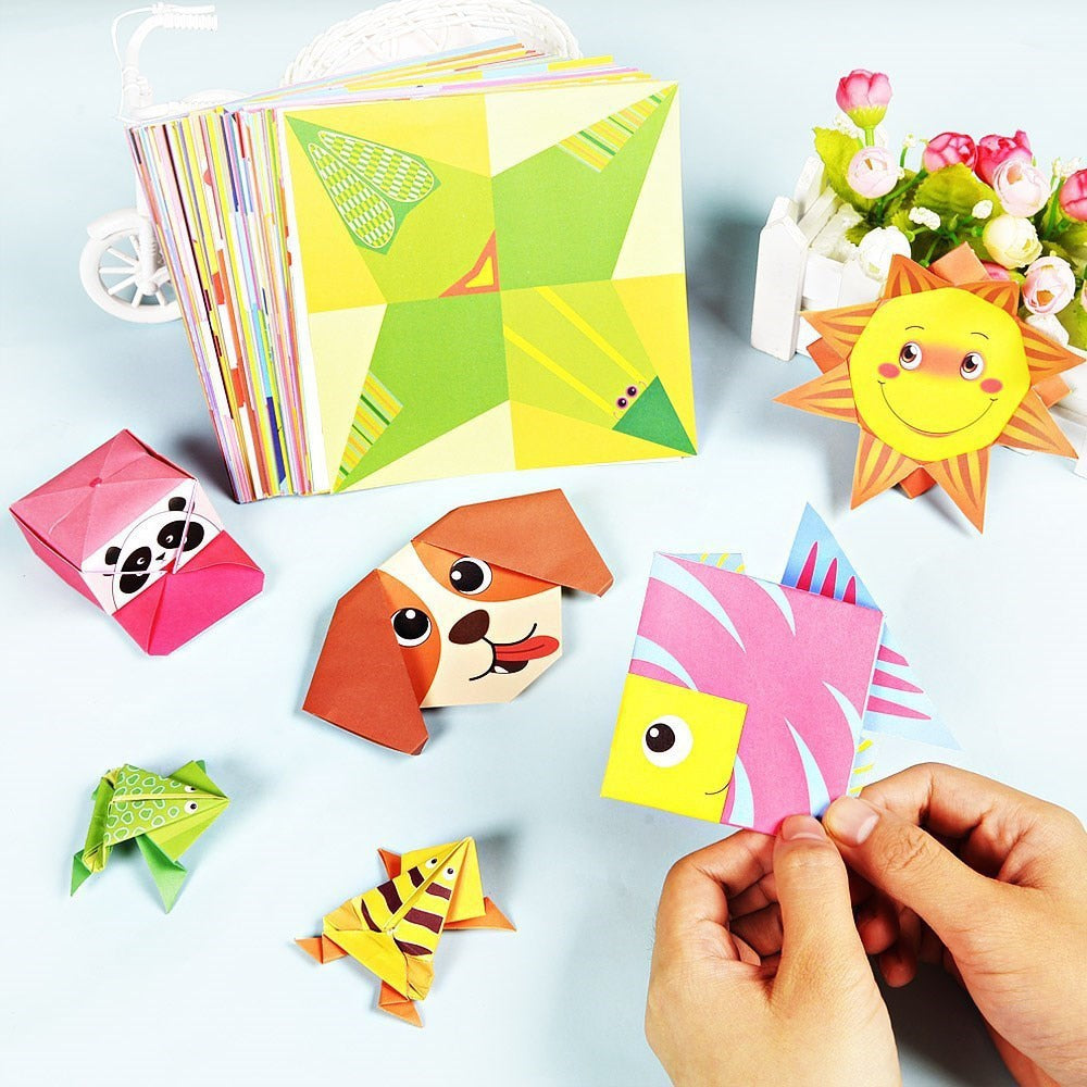 3D Origami Paper DIY Kids Craft Toys Cartoon