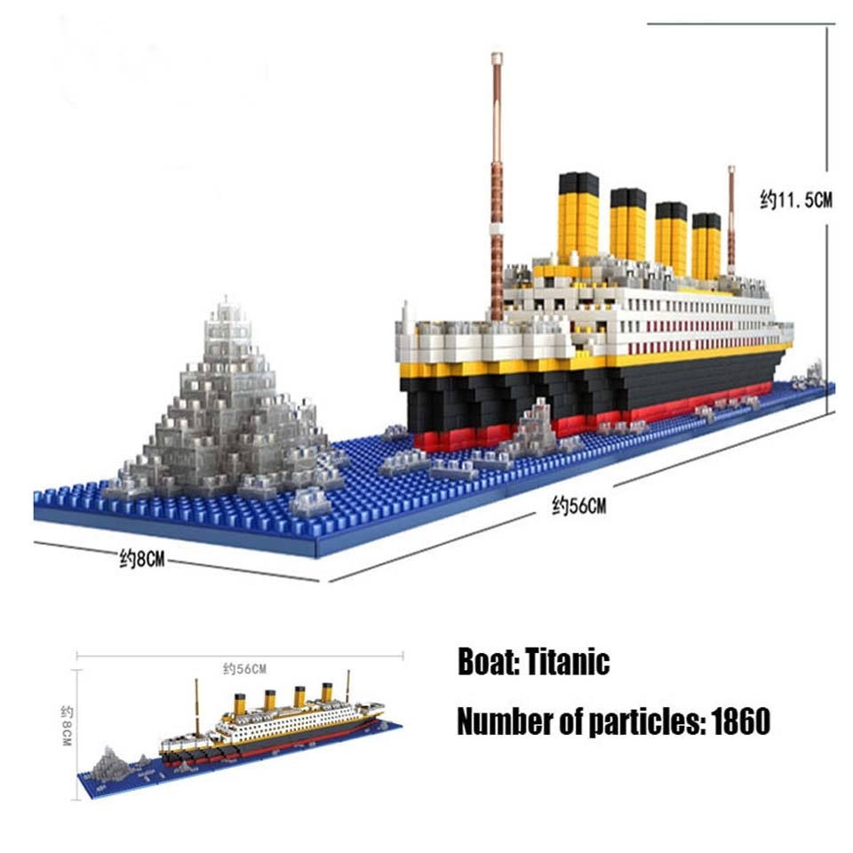 Mini Bricks Model Titanic Cruise Ship Model Boat