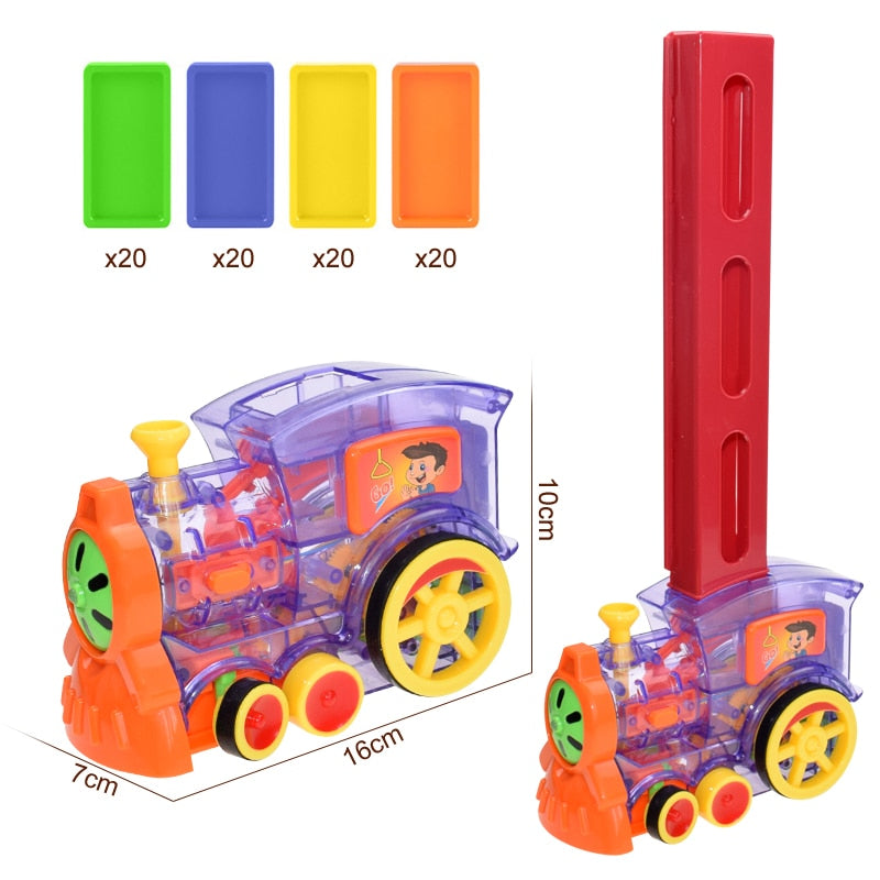 Kids Domino Train Car Set Domino Brick