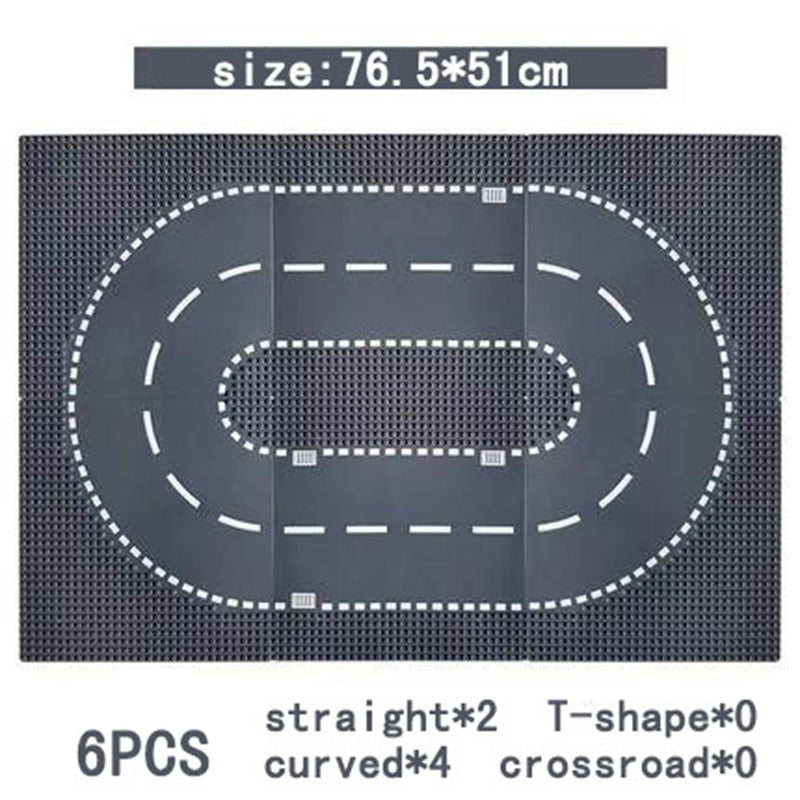 City Road Street Baseplate Straight Crossroad Curve