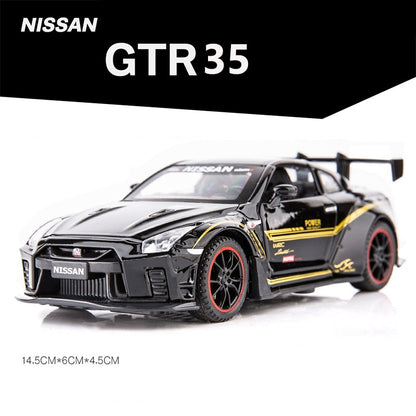 Nissan GTR R35 R34 Racing Car Model Scale Children