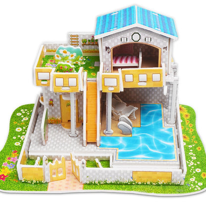 Kids 3D Stereo Puzzle Cartoon House