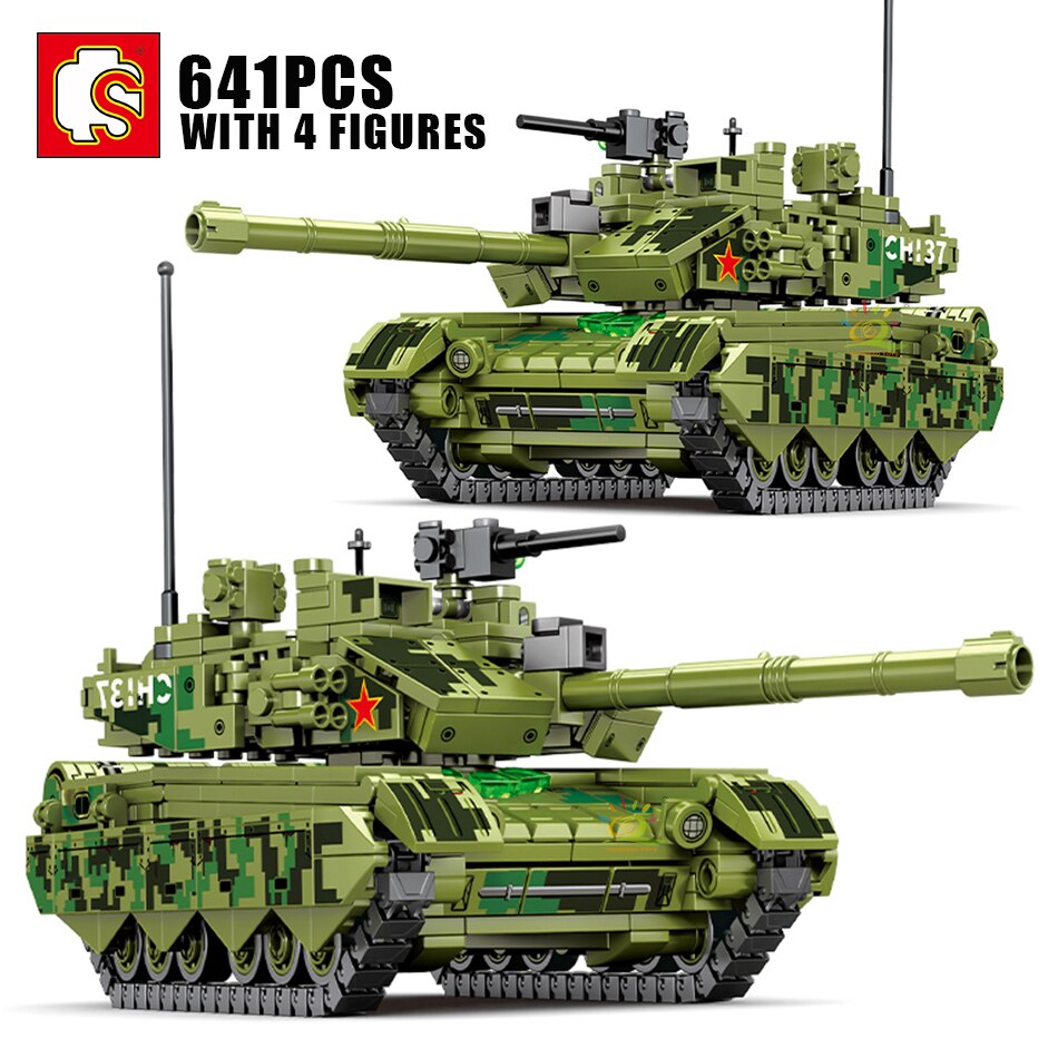 Military Weapon Tank Model Building Blocks