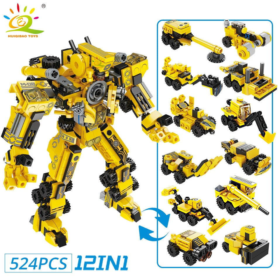 Engineering Transformation Robot Building Blocks Mecha