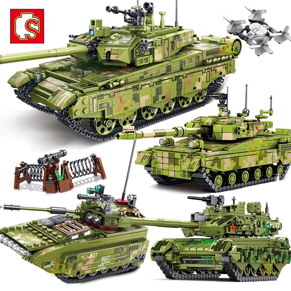 Military Weapon Tank Model Building Blocks