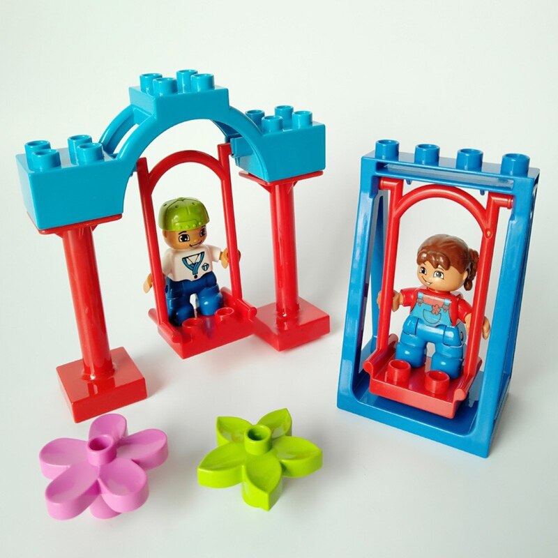 Big Building Blocks Compatible Slide Swing Seesaw