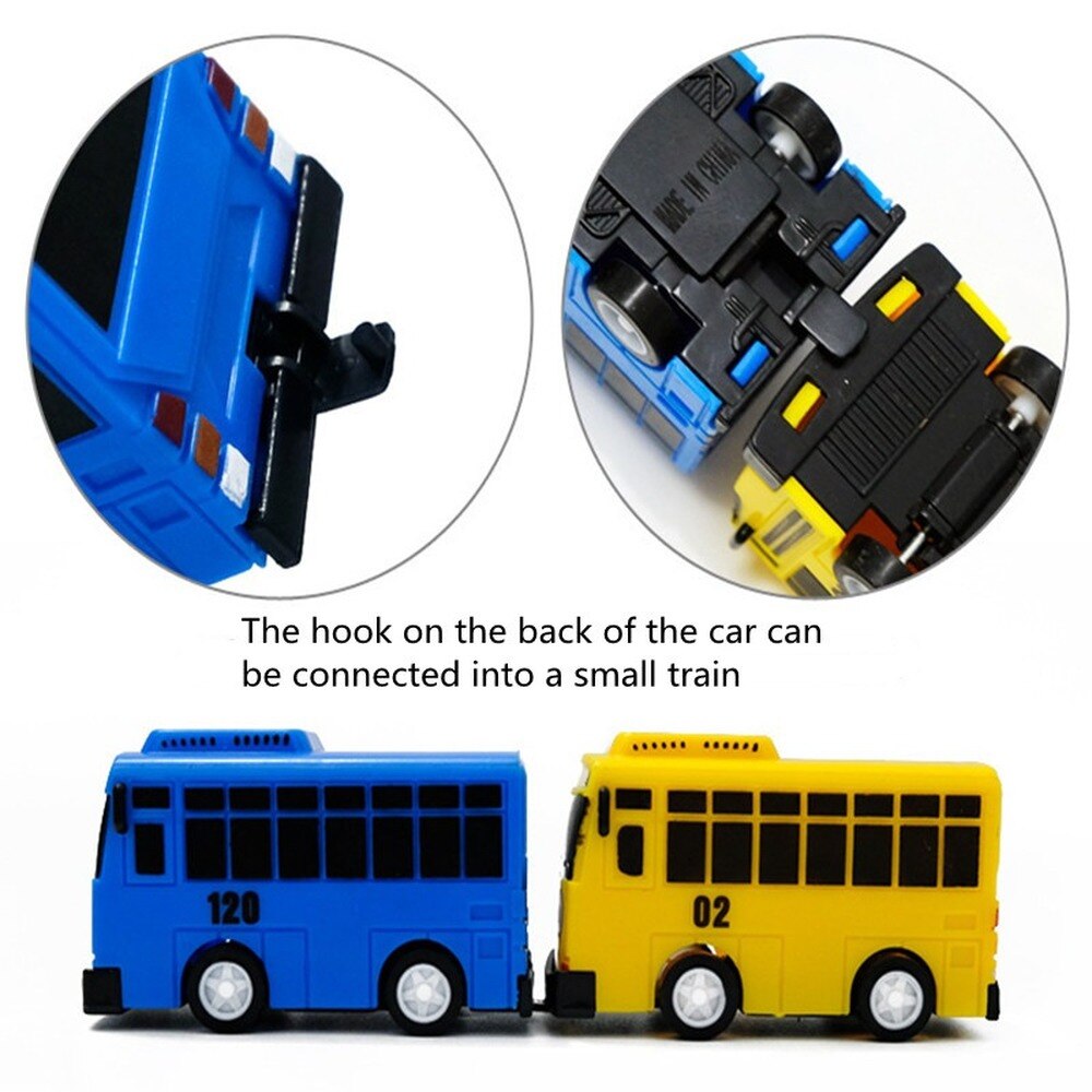 Cartoon TAYO Bus Kids Toys Mini Pull Back Car