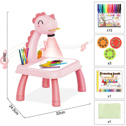 Children Led Projector Art Drawing Table Light