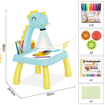 Children Led Projector Art Drawing Table Light