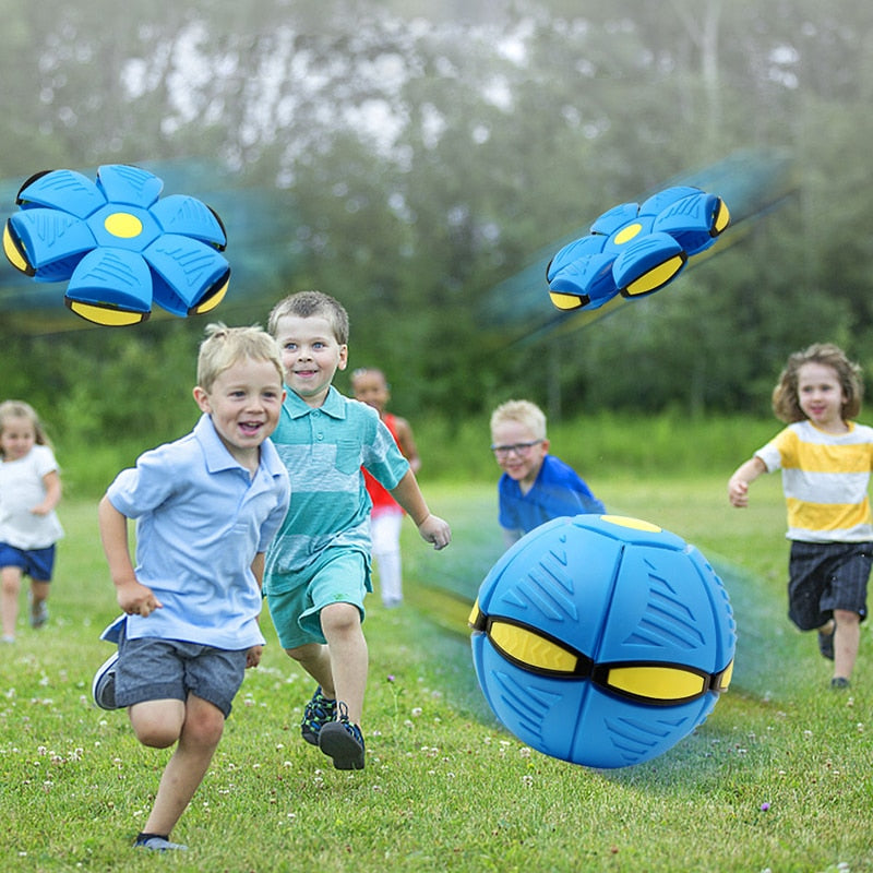 Kids Flat Throw Disc Ball Flying Balls with For Children's Toy Balls Boy Outdoor Sports Toys Gift Flat Ball