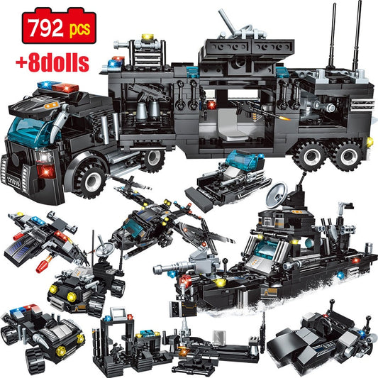 Police Station Car Building Blocks