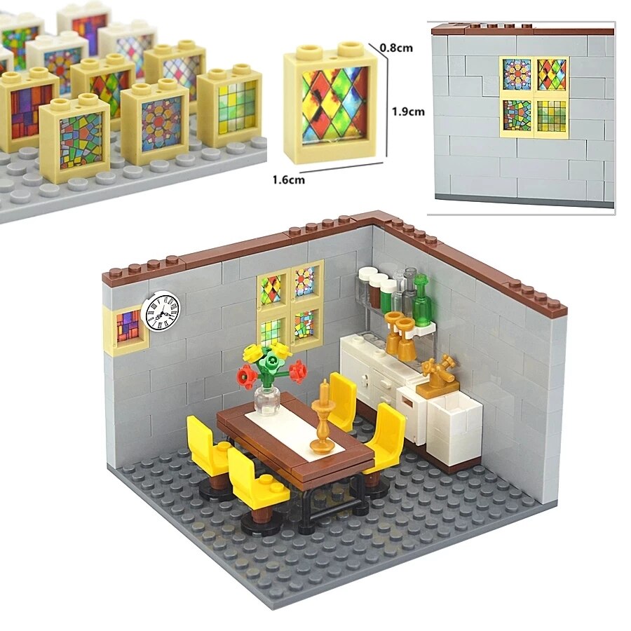 Thick Wall Figures Bricks Compatible Dots Building