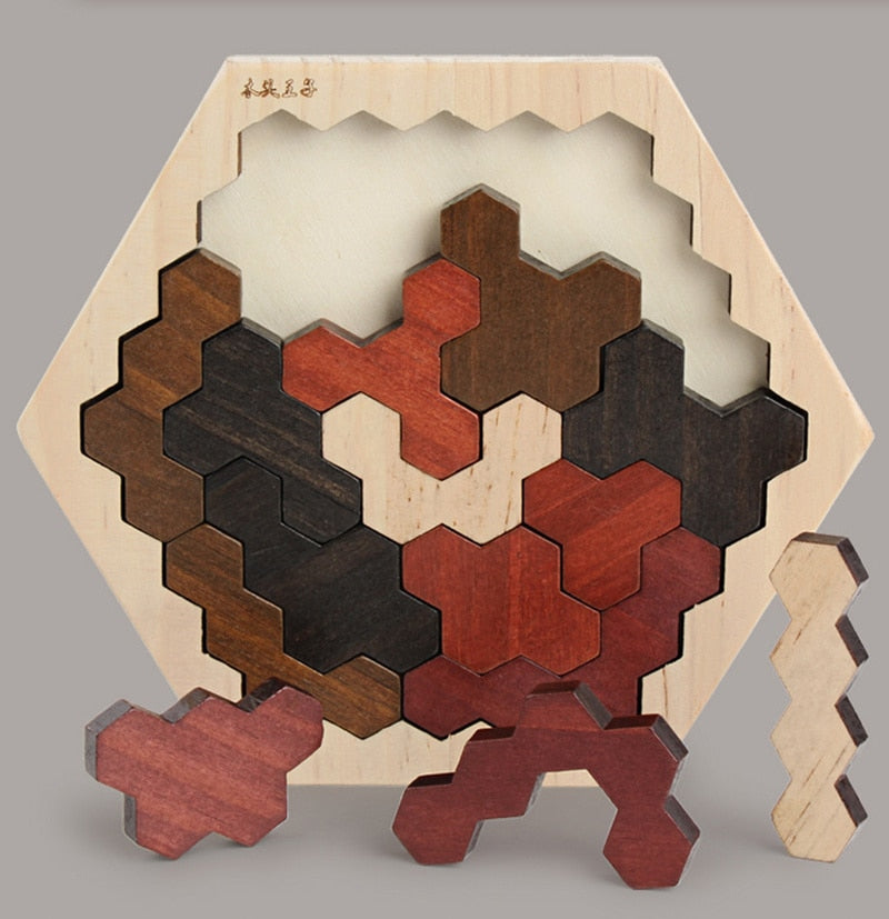 Montessori Tangram 3D Wooden Puzzle