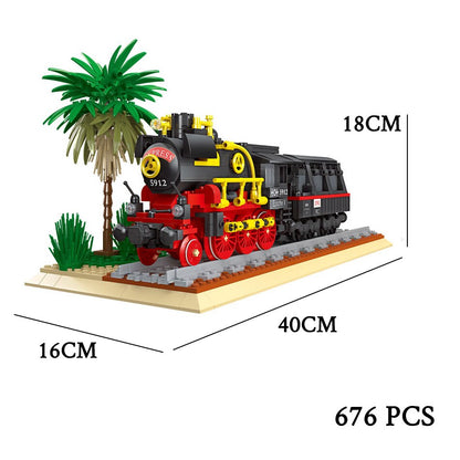 Building Blocks Steam Train Bricks Set