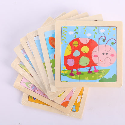 Cartoon Wooden Children 3D Jigsaw Puzzle Baby