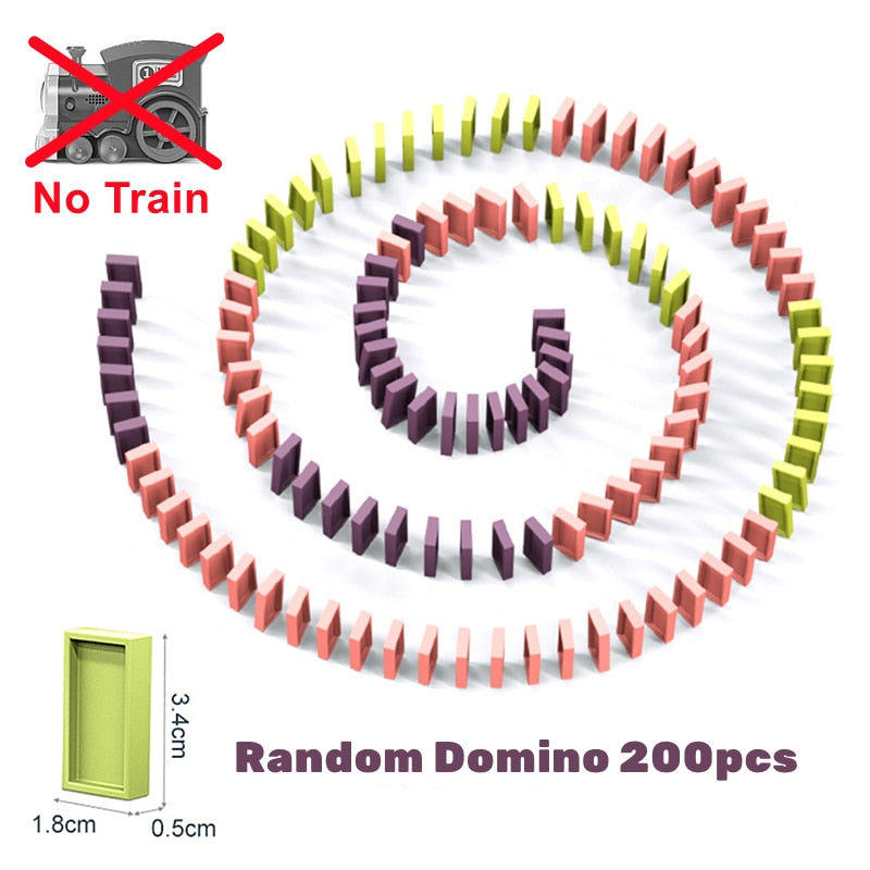 Kids Domino Train Car Set Domino Brick