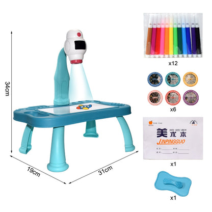 Kids Projector Drawing Table Painting Board Desk