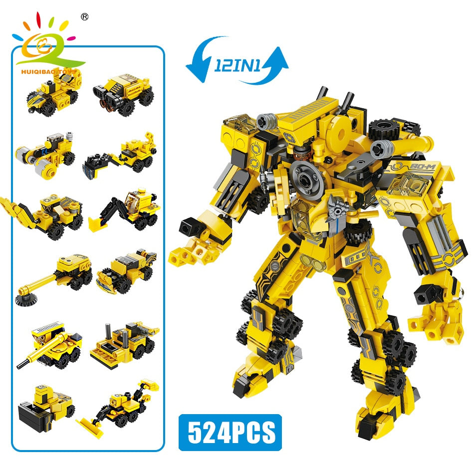 Engineering Transformation Robot Building Blocks Mecha