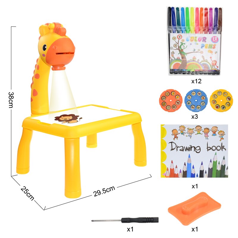 Children Led Projector Art Drawing Table Light