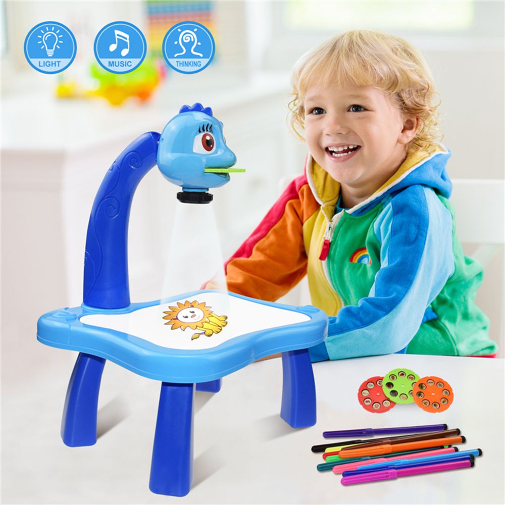 Kids Projector Drawing Table Painting Board Desk