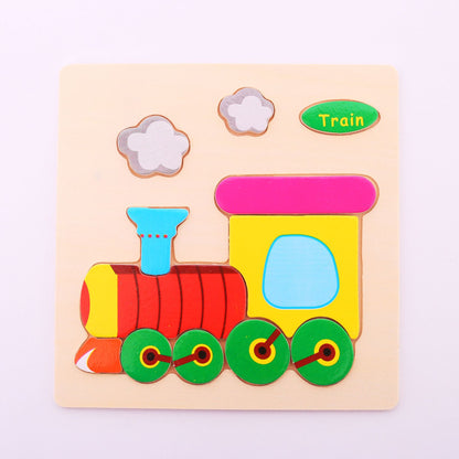 New Baby Toys Wooden 3d Puzzle Cartoon Animal