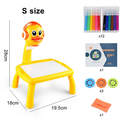 Kids Projector Drawing Table Painting Board Desk