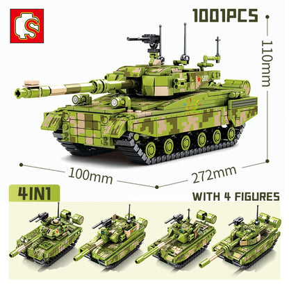 Military Weapon Tank Model Building Blocks