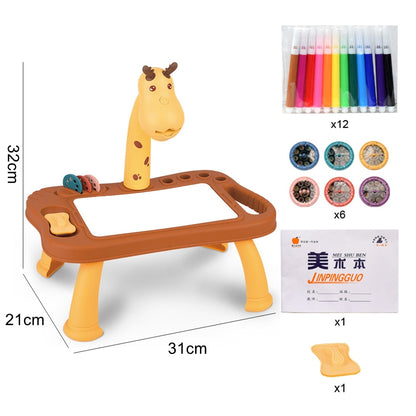 Kids Projector Drawing Table Painting Board Desk