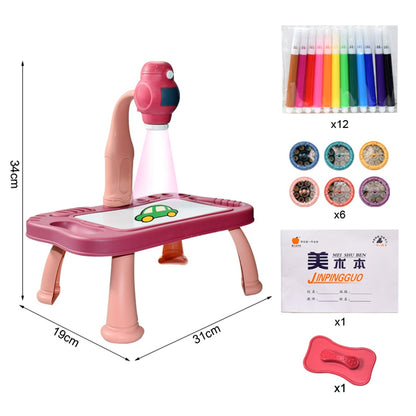 Kids Projector Drawing Table Painting Board Desk