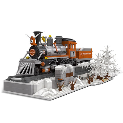 Building Blocks Steam Train Bricks Set