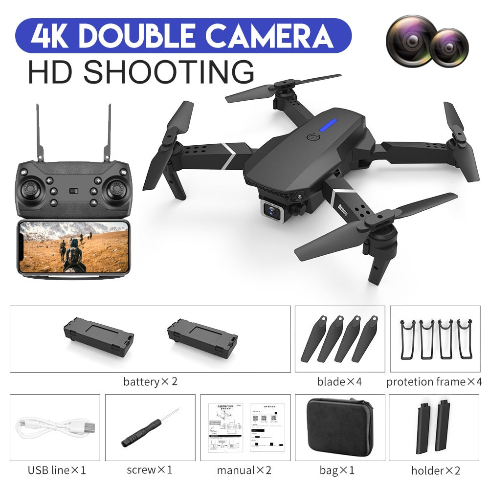 Drone With Wide Angle HD 4K 1080P Camera