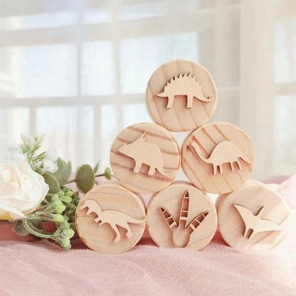 Wooden Montessori Play Dough Stamps