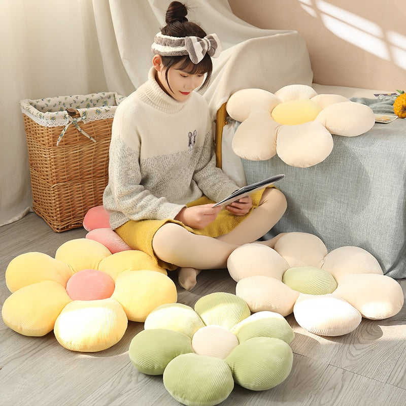 Beautiful Colorful Flower Plush Pillow Toy