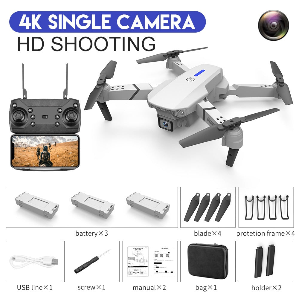 Drone With Wide Angle HD 4K 1080P Camera