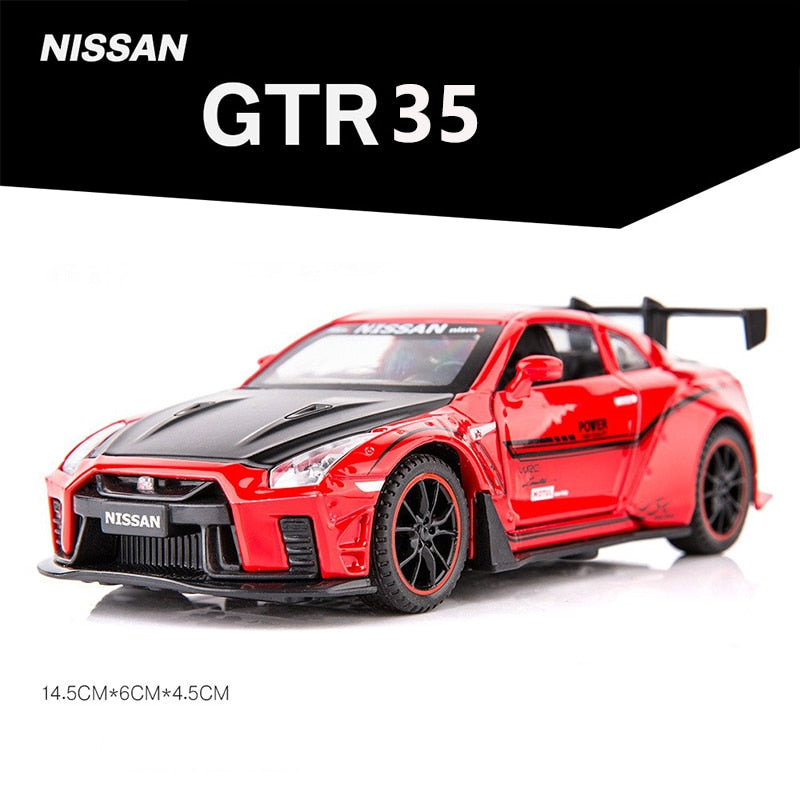 Nissan GTR R35 R34 Racing Car Model Scale Children