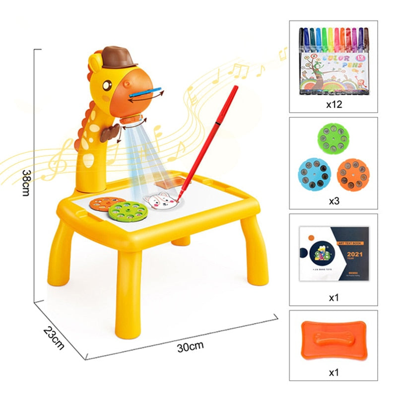 Children Led Projector Art Drawing Table Light